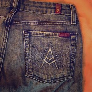 7 for all mankind. Bootcut “A” pocket jeans